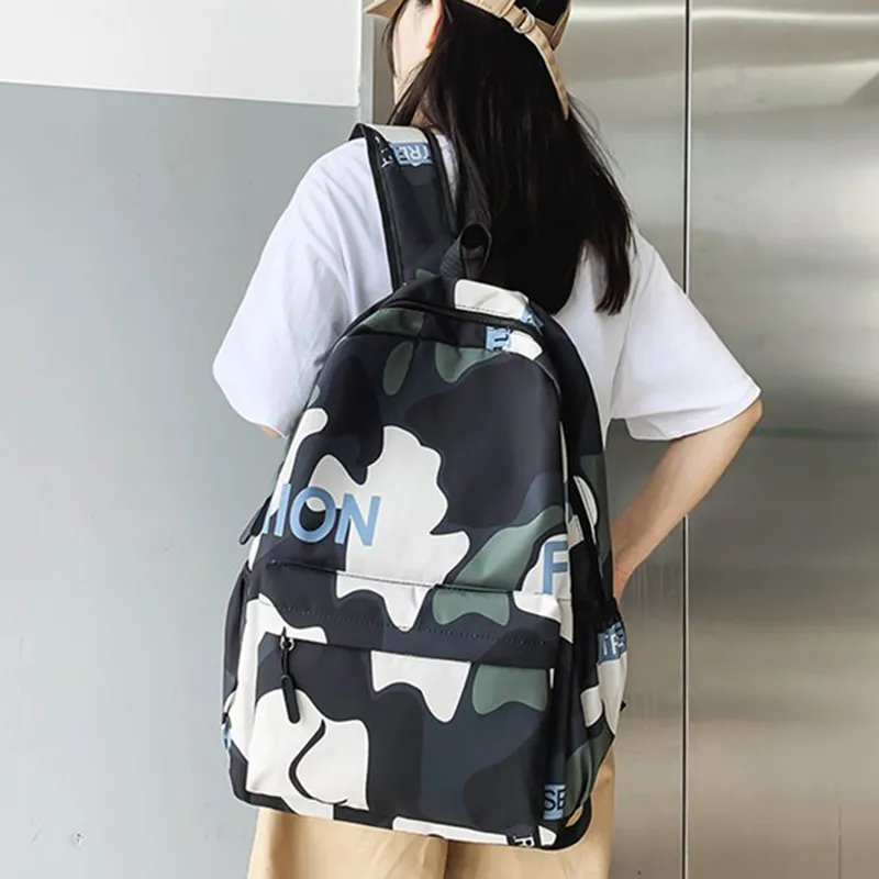 ALNI BITTON Nylon Backpack Regular Men's Camouflage Gray/Green Camouflage/Camouflage Blue-7