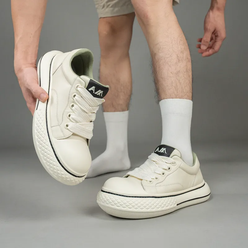 Anthony Miles Low Top Skateboard Shoes Men's White-9