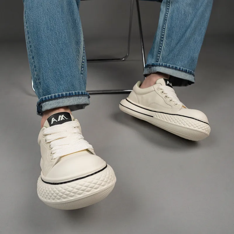 Anthony Miles Low Top Skateboard Shoes Men's White-8