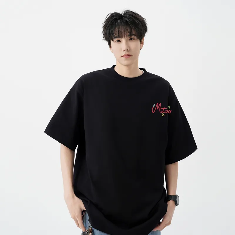 MONTVOO Drop Shoulder Sleeve T Shirt Unisex-6
