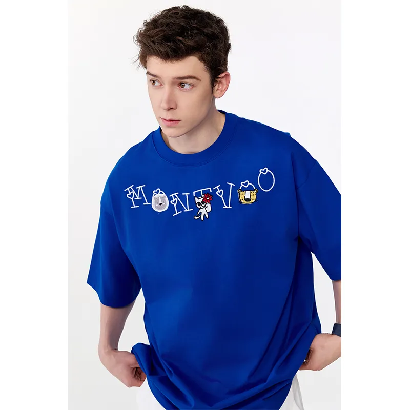 MONTVOO Drop Shoulder Sleeve T Shirt Unisex-8