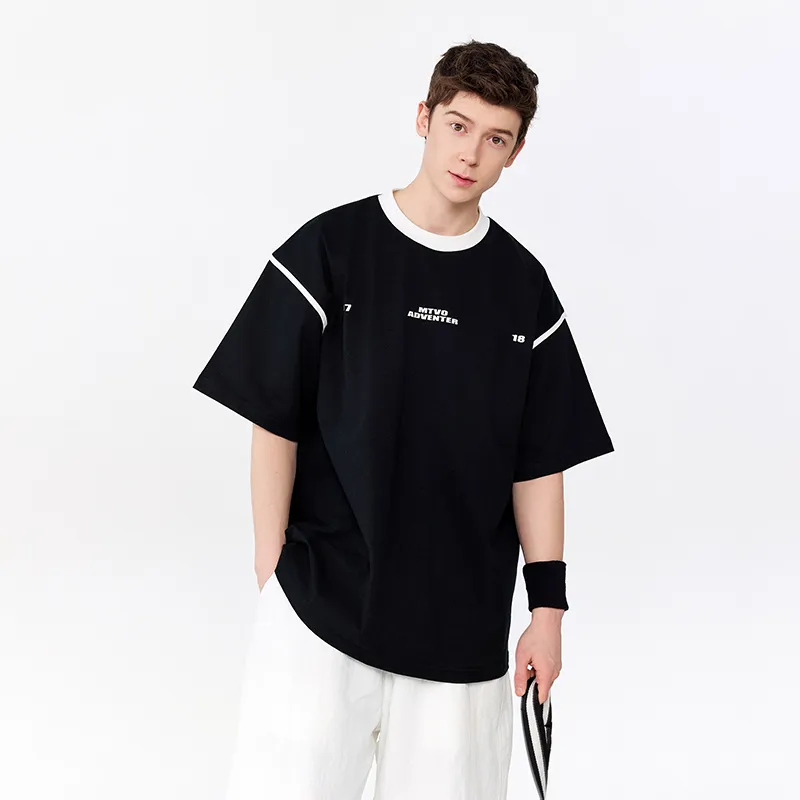 MONTVOO Drop Shoulder Sleeve T Shirt Unisex-3