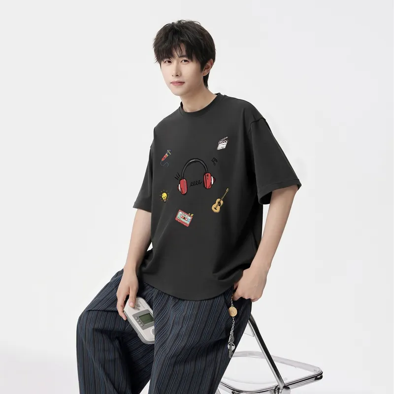 MONTVOO Drop Shoulder Sleeve T Shirt Women's-19