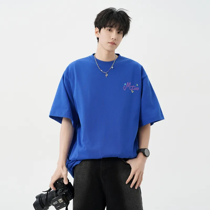 MONTVOO Drop Shoulder Sleeve T Shirt Unisex-17