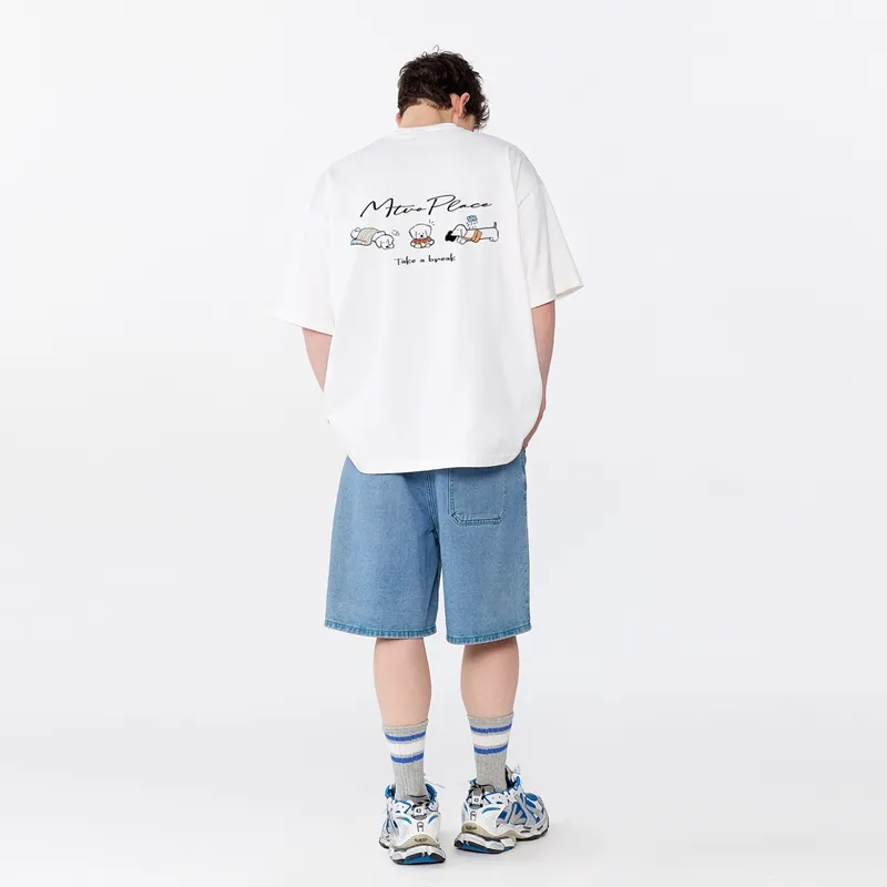 MONTVOO Drop Shoulder Sleeve T Shirt Unisex-1