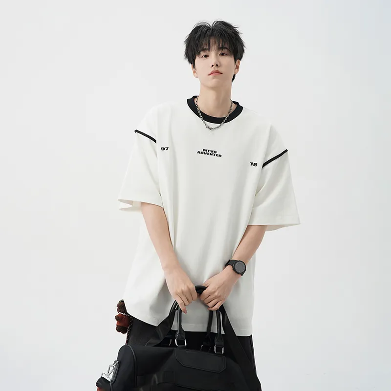 MONTVOO Drop Shoulder Sleeve T Shirt Unisex-5