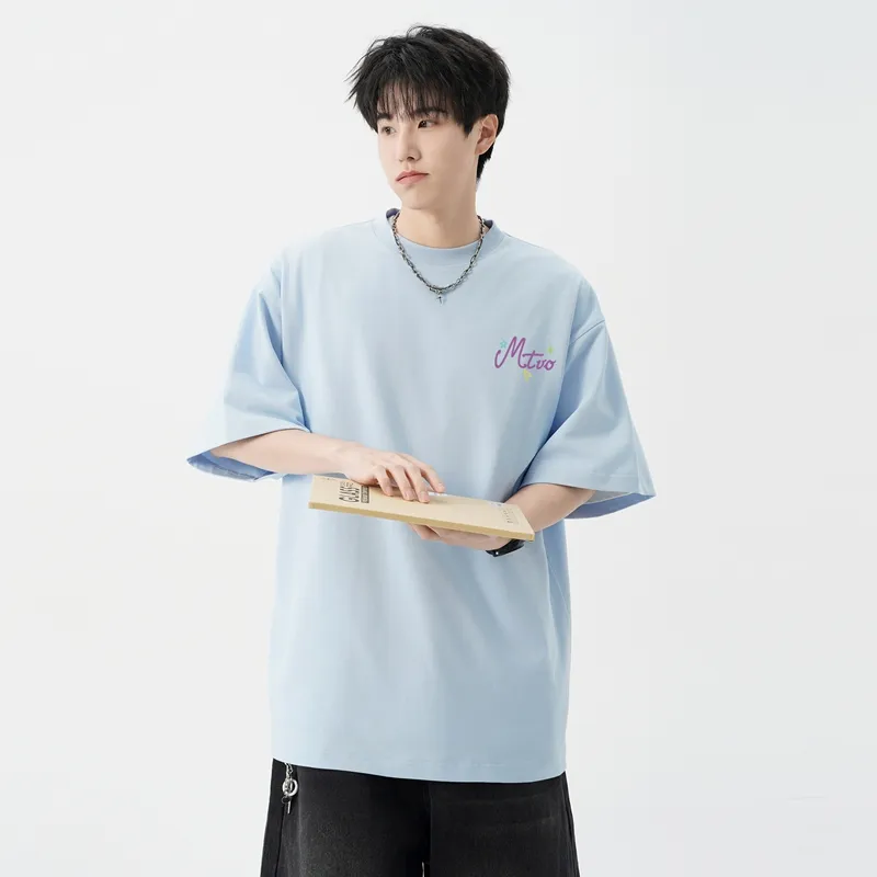 MONTVOO Drop Shoulder Sleeve T Shirt Unisex-13