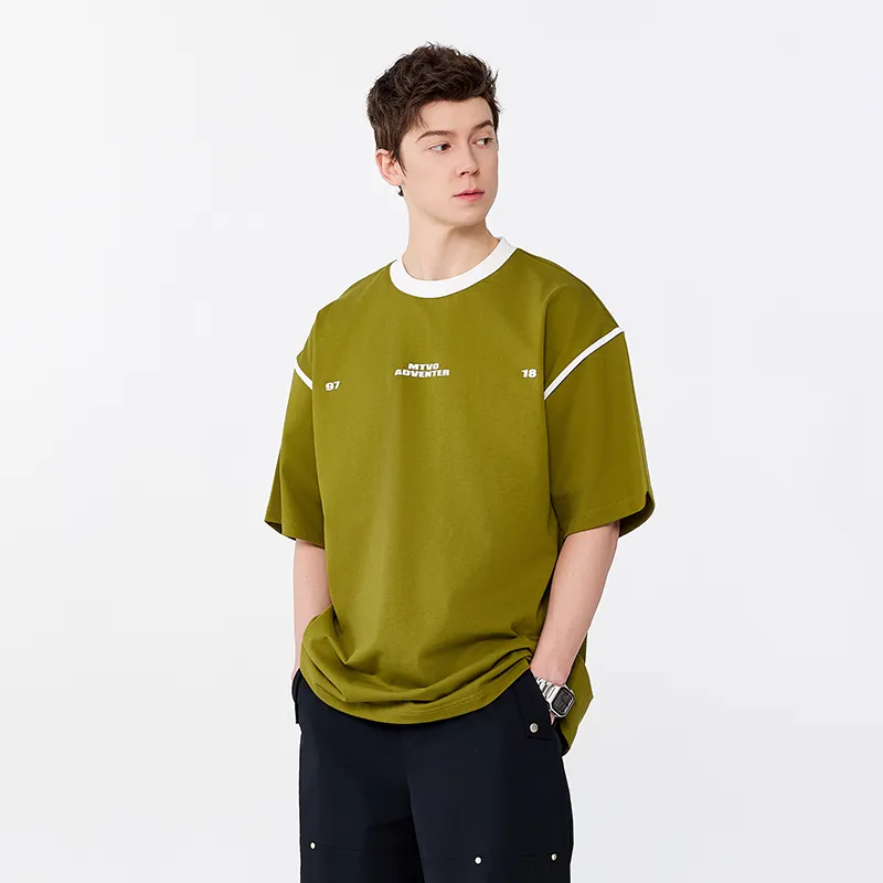 MONTVOO Drop Shoulder Sleeve T Shirt Unisex-9