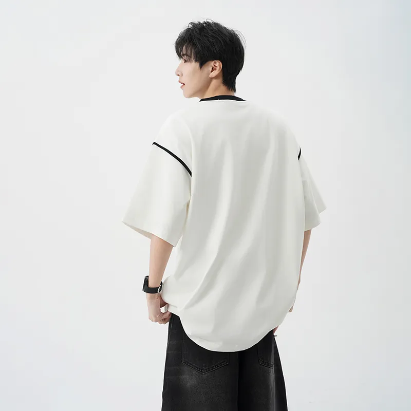 MONTVOO Drop Shoulder Sleeve T Shirt Unisex-4