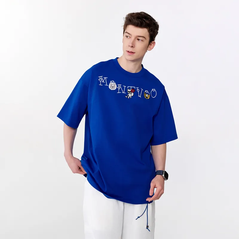 MONTVOO Drop Shoulder Sleeve T Shirt Unisex-7