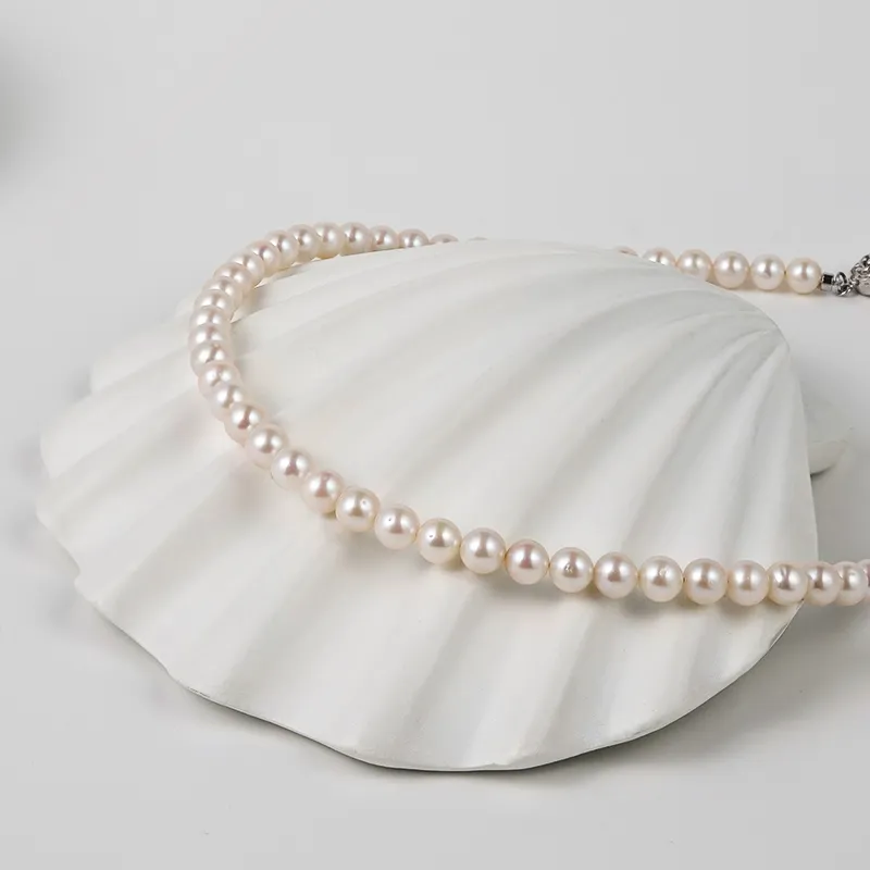 OSM Freshwater Pearl Necklaces Women's White-2