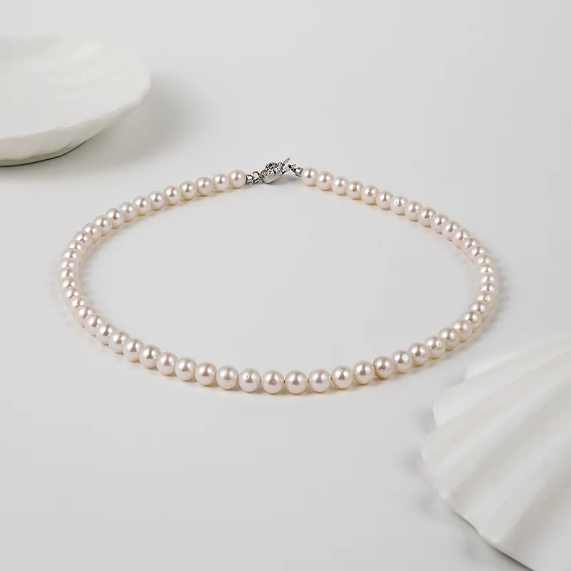 OSM Freshwater Pearl Necklaces Women's White-3