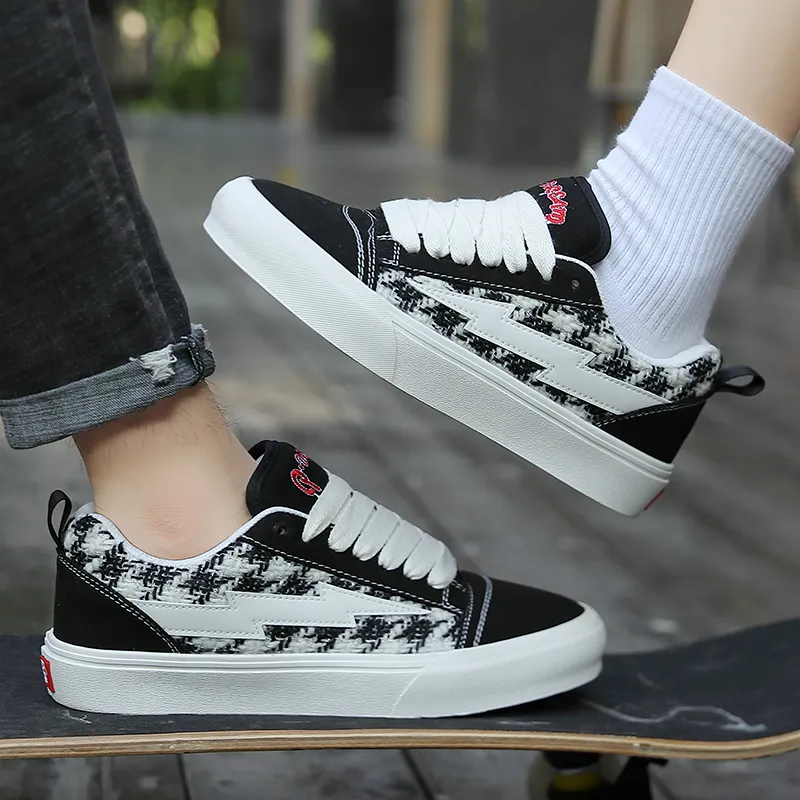 VFTS Anti Slip And Wear Resistant Height Increasing Low Top Skateboard Shoes Unisex-39