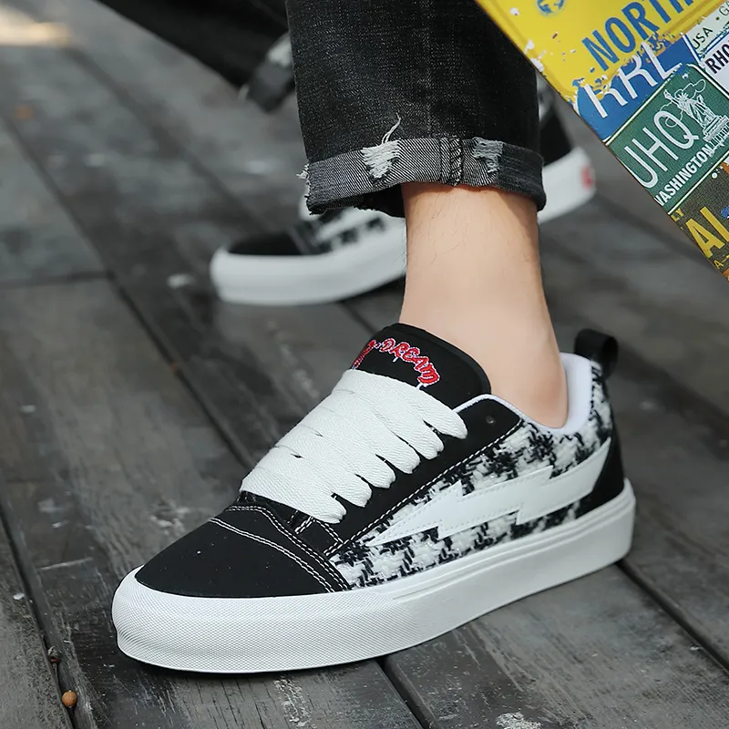 VFTS Anti Slip And Wear Resistant Height Increasing Low Top Skateboard Shoes Unisex-40