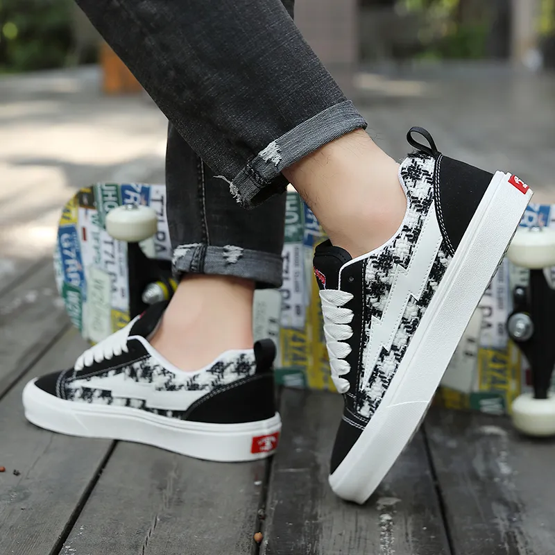 VFTS Anti Slip And Wear Resistant Height Increasing Low Top Skateboard Shoes Unisex-41