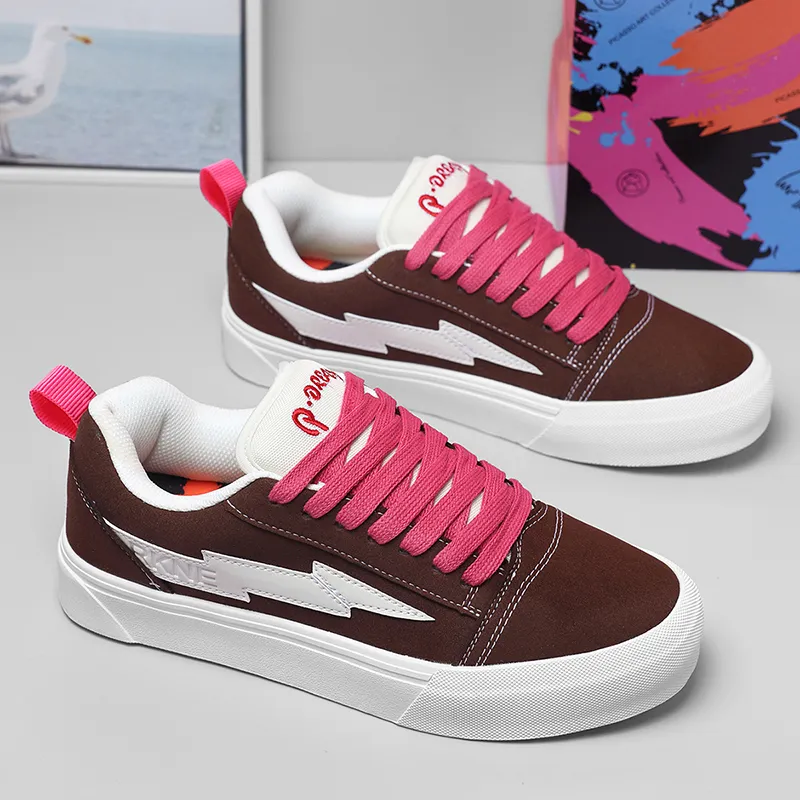 VFTS Anti Slip And Wear Resistant Height Increasing Low Top Skateboard Shoes Unisex-5