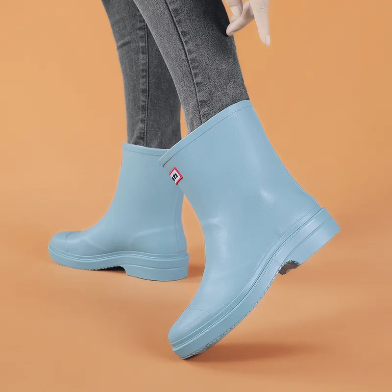 Warrior Water-Resistant Wear-Resistant Slip-Resistant Rain Boots Women's-9