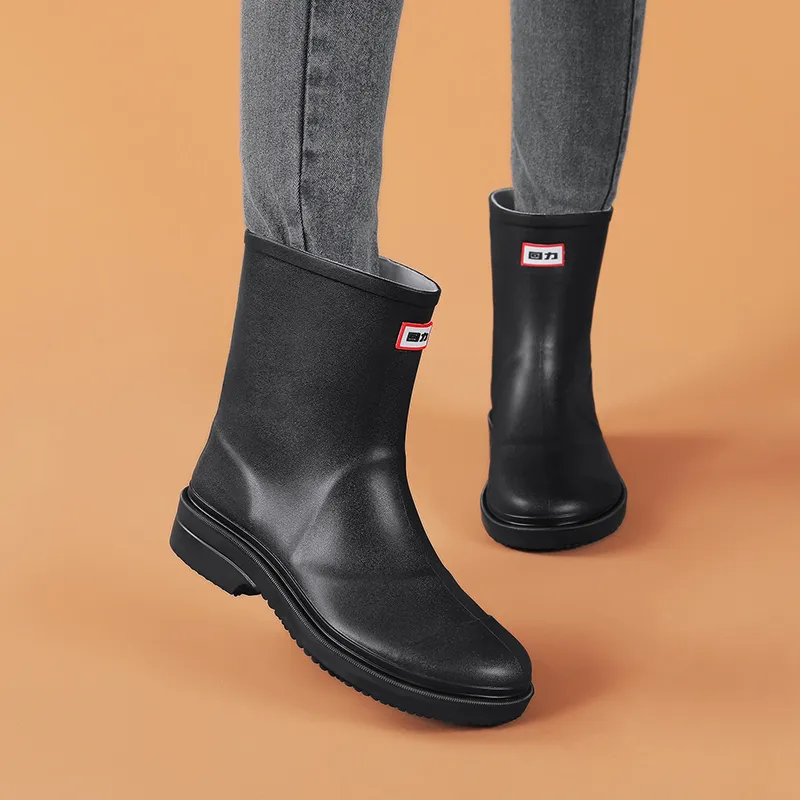 Warrior Water-Resistant Wear-Resistant Slip-Resistant Rain Boots Women's-17