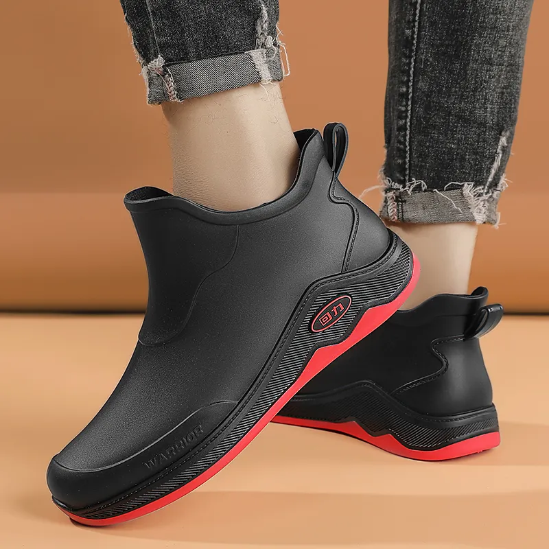 Warrior Water-Resistant Slip-Resistant Rain Boots Men's-4