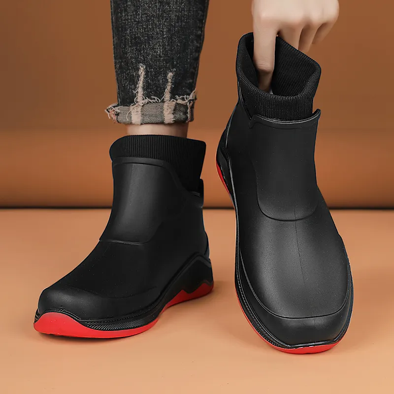 Warrior Warm Water-Resistant Slip-Resistant Rain Boots Men's-1