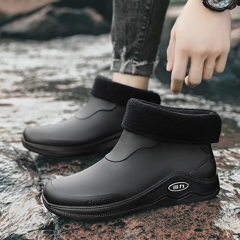 Warrior Warm Water-Resistant Slip-Resistant Rain Boots Men's-5
