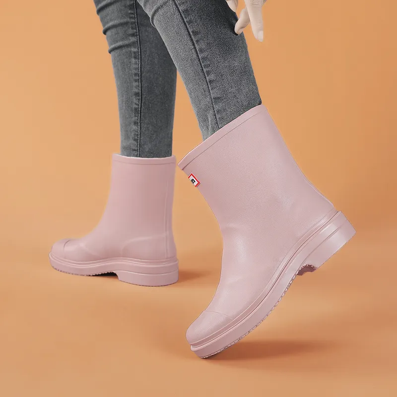 Warrior Water-Resistant Wear-Resistant Slip-Resistant Rain Boots Women's-5