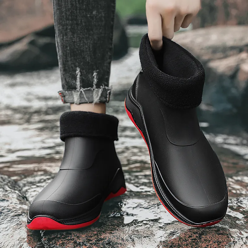 Warrior Warm Water-Resistant Slip-Resistant Rain Boots Men's-1