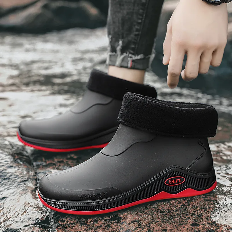Warrior Warm Water-Resistant Slip-Resistant Rain Boots Men's-2