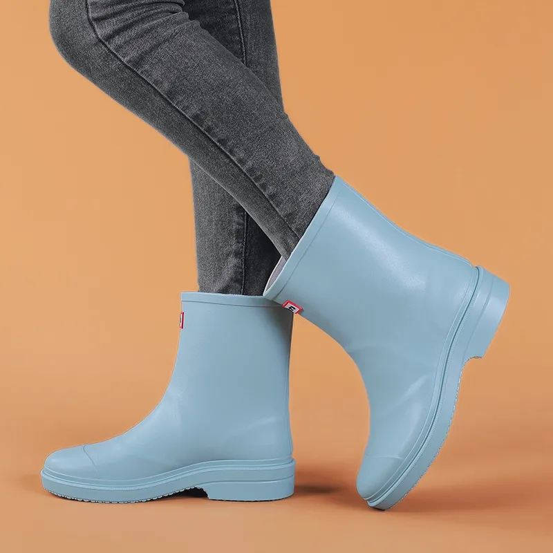 Warrior Water-Resistant Wear-Resistant Slip-Resistant Rain Boots Women's-8