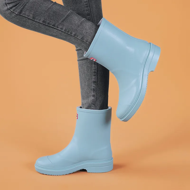 Warrior Water-Resistant Wear-Resistant Slip-Resistant Rain Boots Women's-11