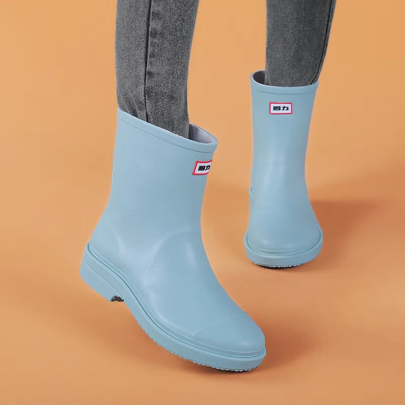 Warrior Water-Resistant Wear-Resistant Slip-Resistant Rain Boots Women's-10