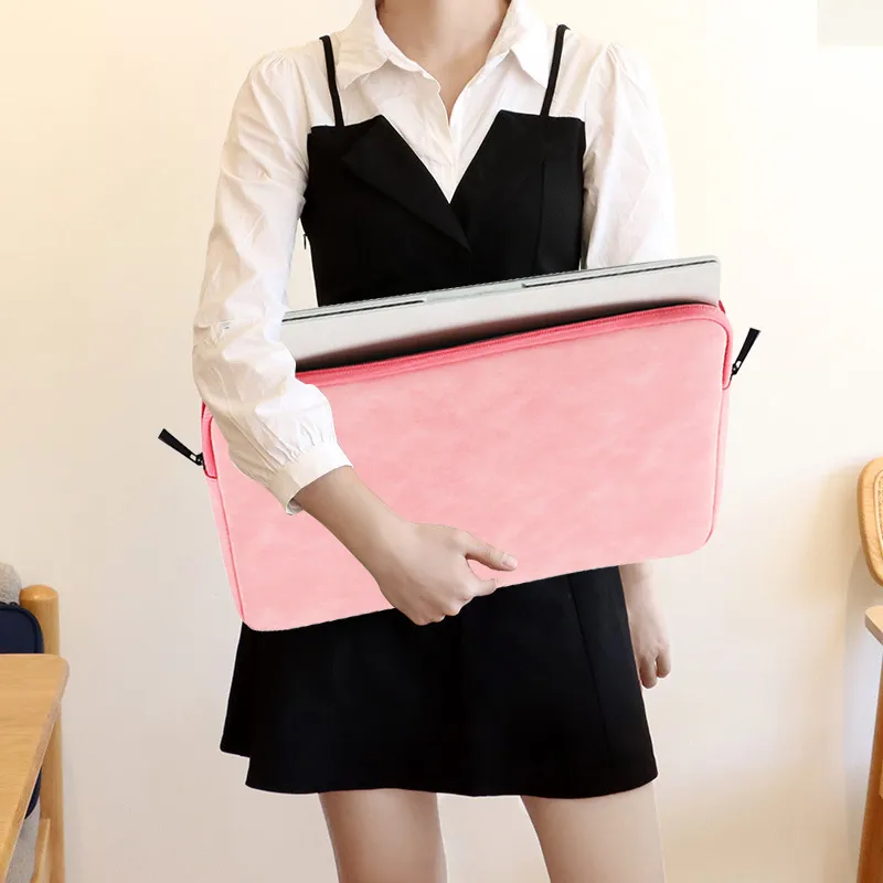Techson PU Bag Insert Regular Unisex Dark Gray/Pink-7