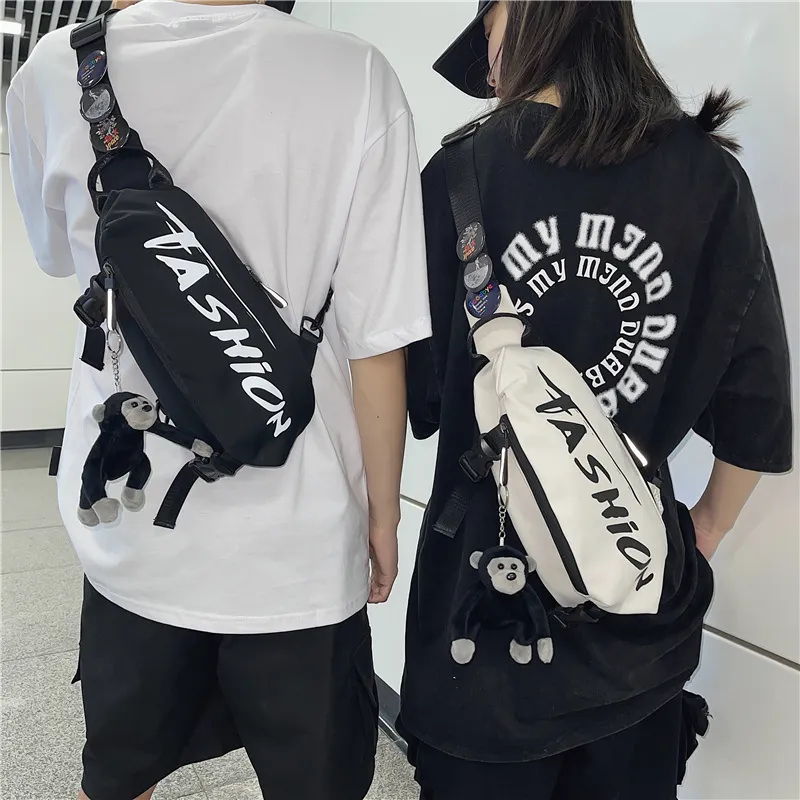 Techson Nylon Shoulder Bag, Crossbody Bag Trumpets Unisex White/Black/Yellow/Green-18
