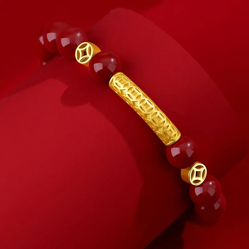 Emerald Dynasty Reconstructed Cinnabar Bracelets Women's-2