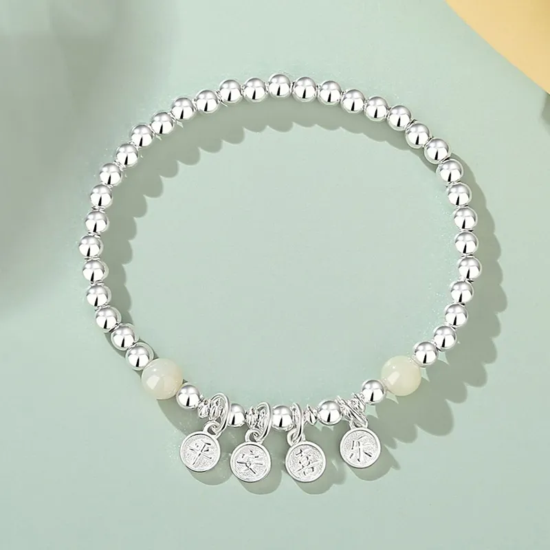 Emerald Dynasty Hetian Jade Bracelets White Jade/Pale Greenish White Jade Women's-3