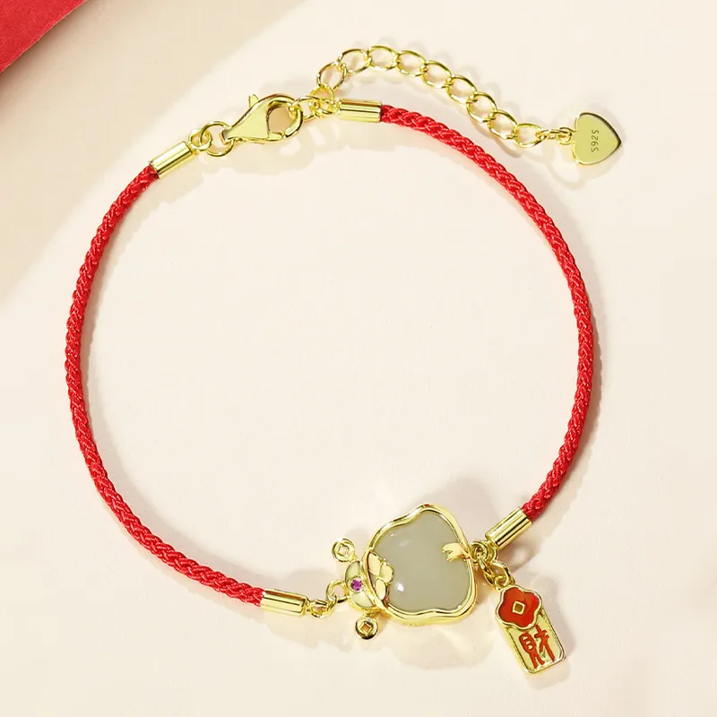 Emerald Dynasty Hetian Jade Bracelets White Jade/Pale Greenish White Jade Women's-1