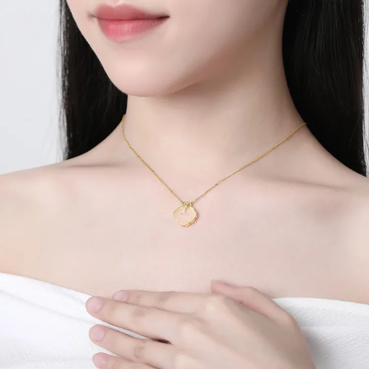 Emerald Dynasty Chalcedony Necklaces Women's-2