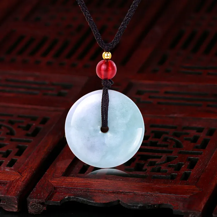 Emerald Dynasty Bean Type Jadeite Necklaces Unisex-1