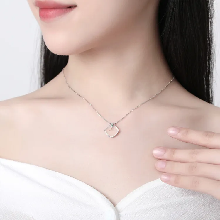 Emerald Dynasty Chalcedony Necklaces Women's-4