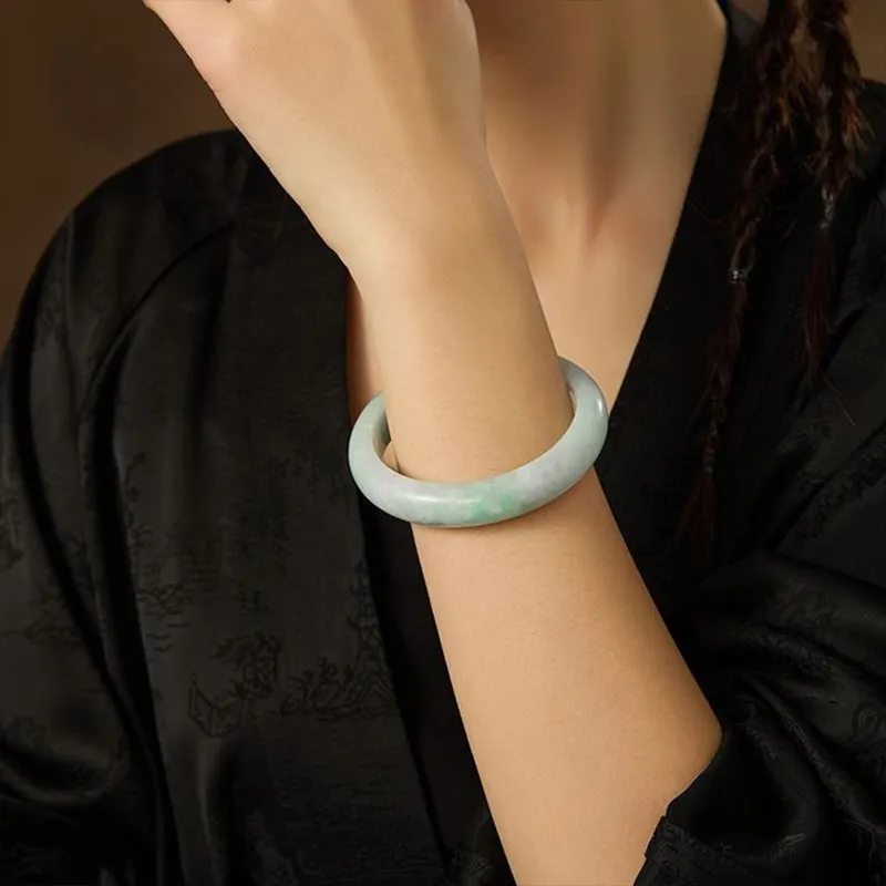 Emerald Dynasty Glutinous Jade Bangles Women's-5