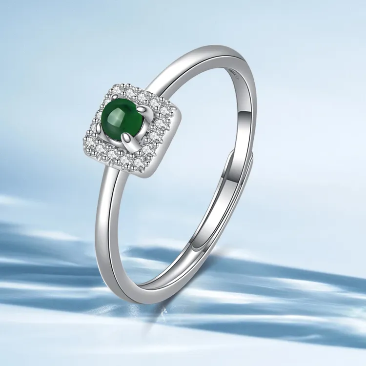 Emerald Dynasty Glutinous Jade Jadeite Rings Women's-2