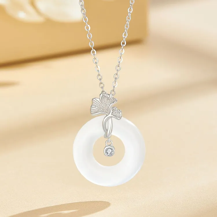 Emerald Dynasty Chalcedony Necklaces Women's-2