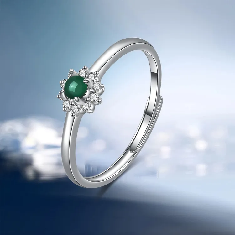 Emerald Dynasty Ice Type Jadeite Rings Women's-1