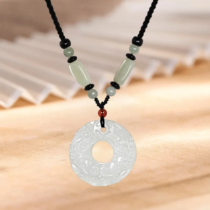 Emerald Dynasty Chalcedony Necklaces Unisex-3