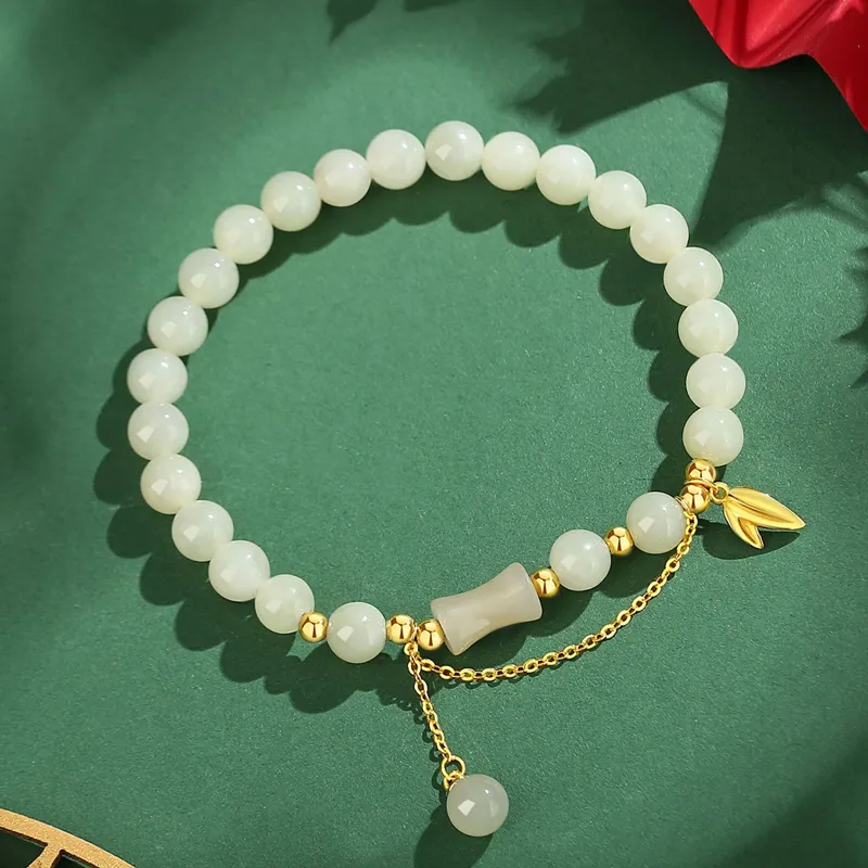 Emerald Dynasty Hetian Jade Bracelets White Jade/Pale Greenish White Jade Women's-1