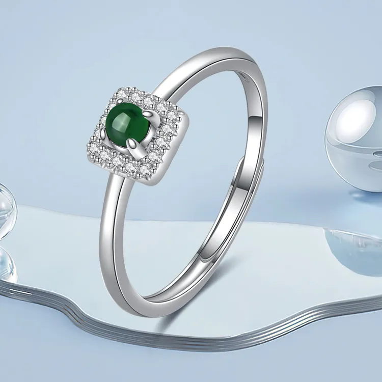 Emerald Dynasty Glutinous Jade Jadeite Rings Women's-1