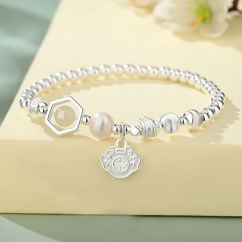 Emerald Dynasty Hetian Jade Bracelets White Jade/Pale Greenish White Jade Women's-1