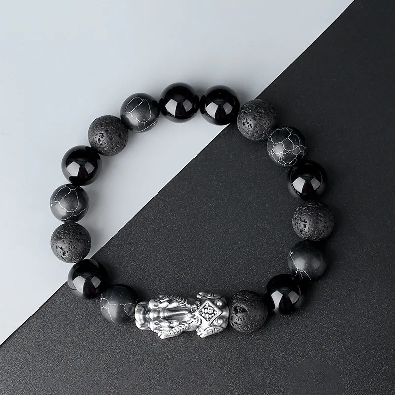 Emerald Dynasty Obsidian Bracelets Men's-1