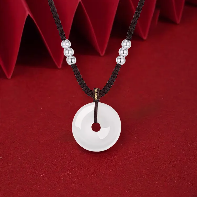 Emerald Dynasty Chalcedony Necklaces Unisex-1