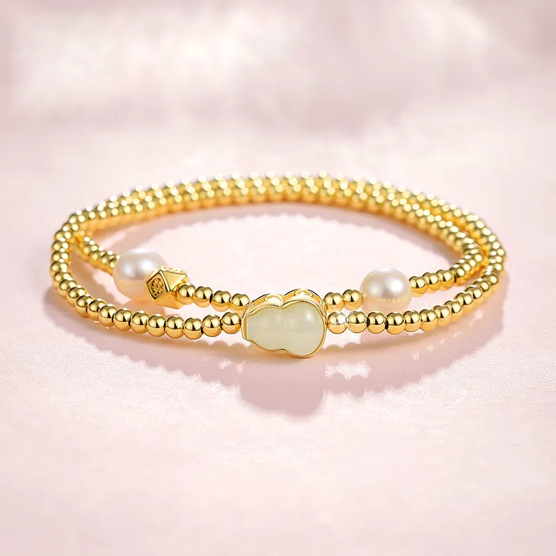 Emerald Dynasty Hetian Jade Bracelets White Jade/Pale Greenish White Jade Women's-4